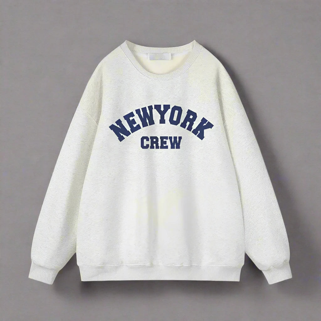 Women's Vintage Letter Print Loose Sweatshirt