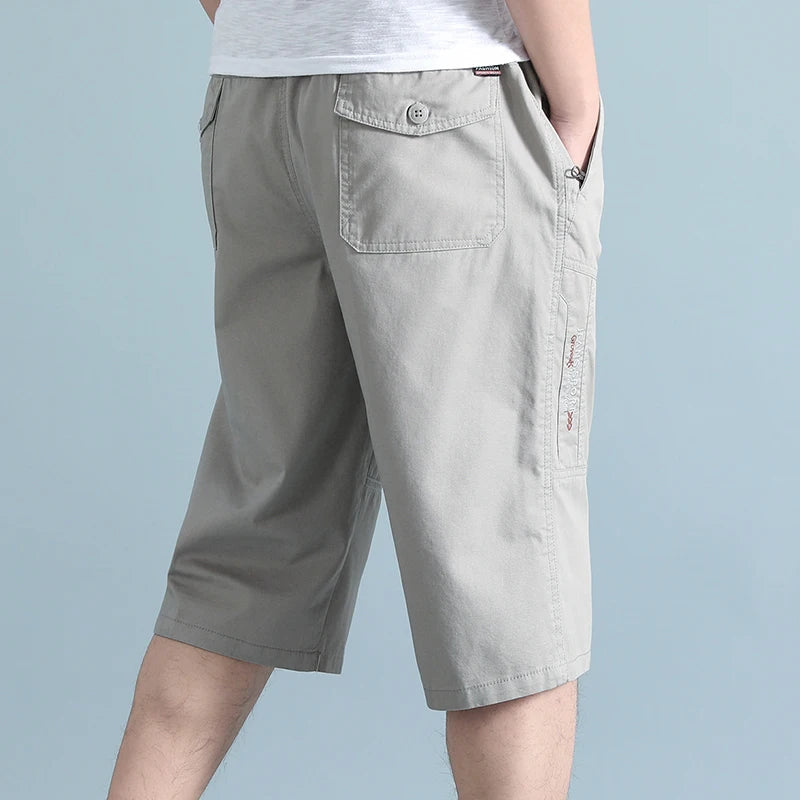 Men's Fashion Letter Embroidery Knee-Length Shorts