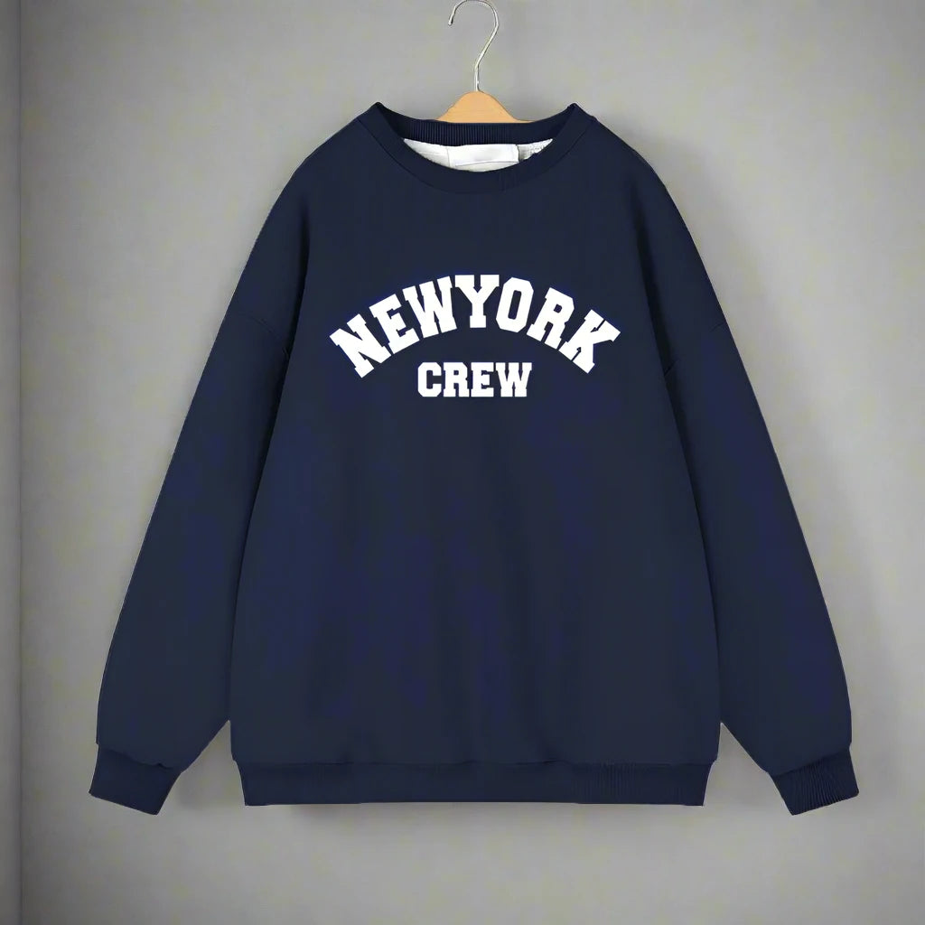 Women's Vintage Letter Print Loose Sweatshirt