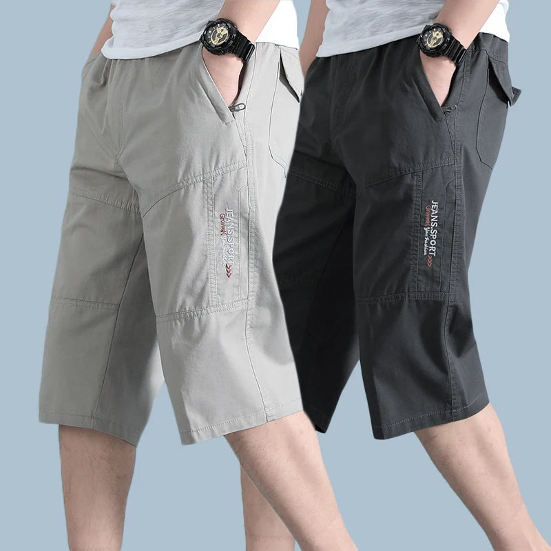 Men's Fashion Letter Embroidery Knee-Length Shorts