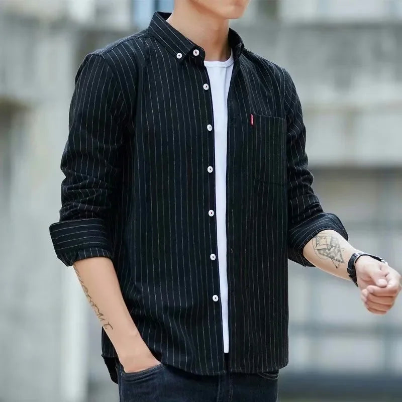 Men's Striped Oxford Shirt – Summer Thin Style Clearance