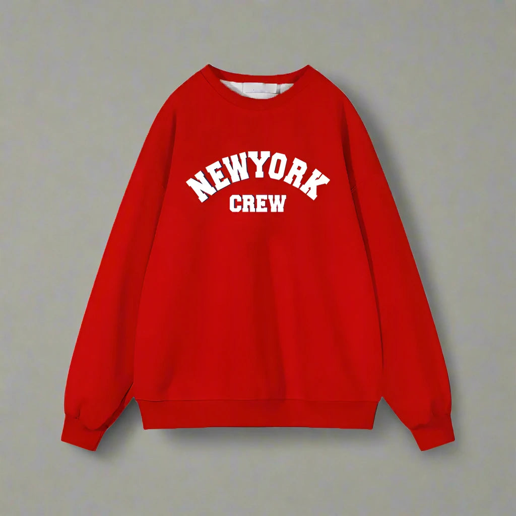 Women's Vintage Letter Print Loose Sweatshirt